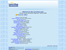 Tablet Screenshot of lyricstop.com